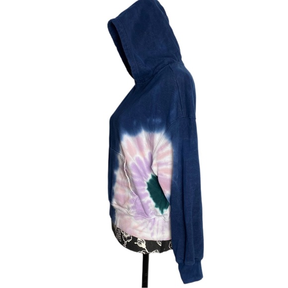 Wildfox Ombre Tie dye Hoodie Sweatshirt Blue Pink Purple Green - Picture 4 of 10